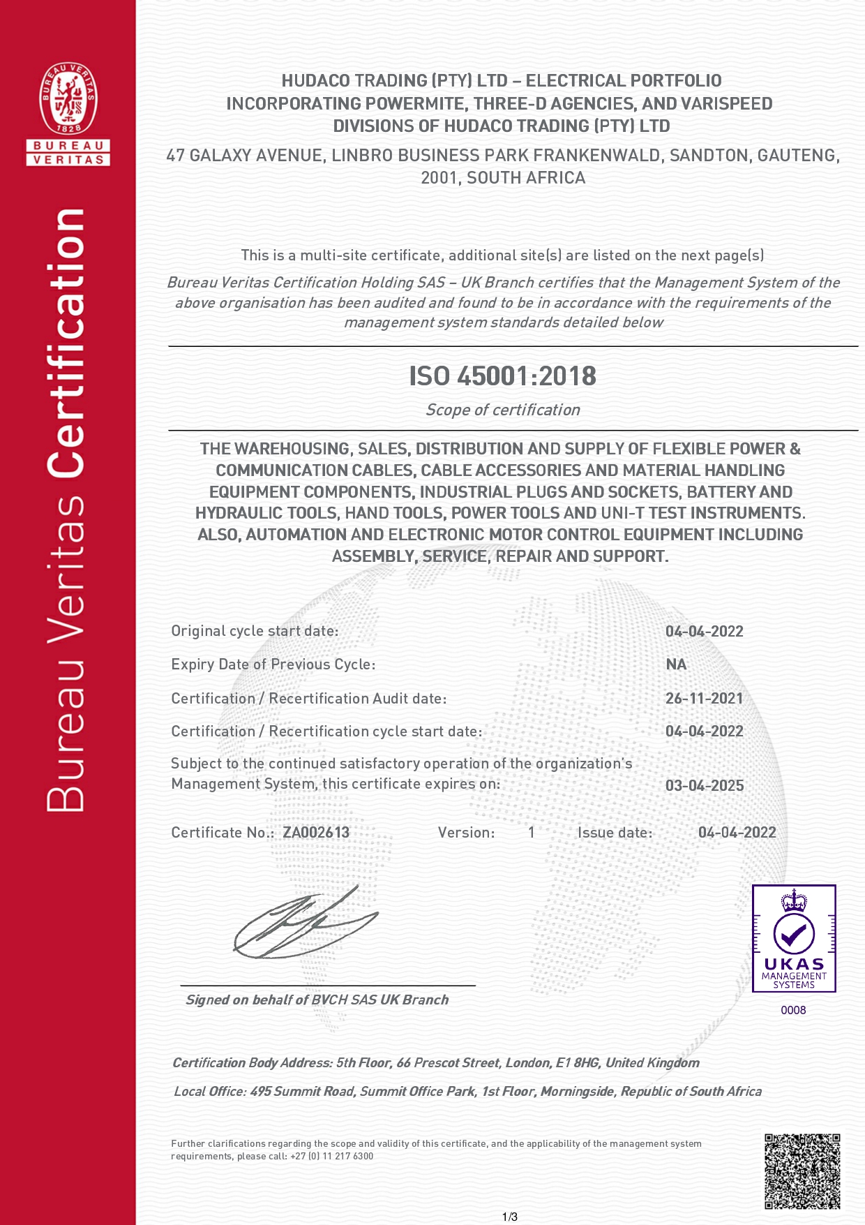 ISO 9001/ ISO 14001 certificate